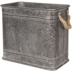 Dekorace železný kbelík (2 kusy) 44x26x39 - 38x22x33 cm Clayre & Eef 6Y3737