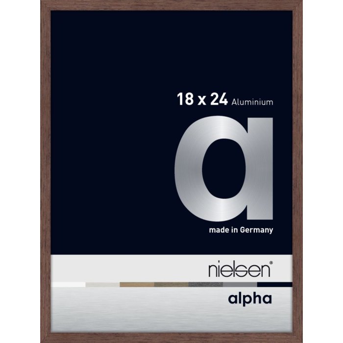 Hliníkový obrazový rám Nielsen Alpha TCSC 18x24 cm wengé light