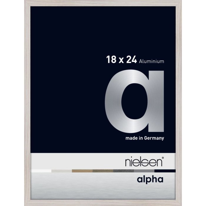 Hliníkový obrazový rám Nielsen Alpha TCSC 18x24 cm dub bílý