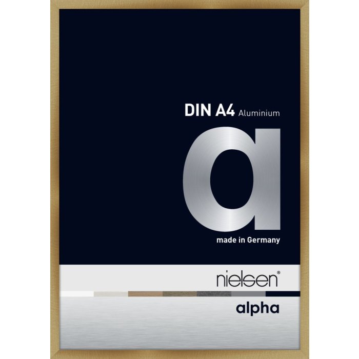 Hliníkový obrazový rám Nielsen Alpha TCSC 21x30 cm kartáčovaný jantarový