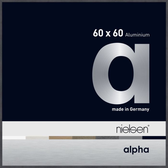 Hliníkový obrazový rám Nielsen Alpha TCSC 60x60 cm šedý