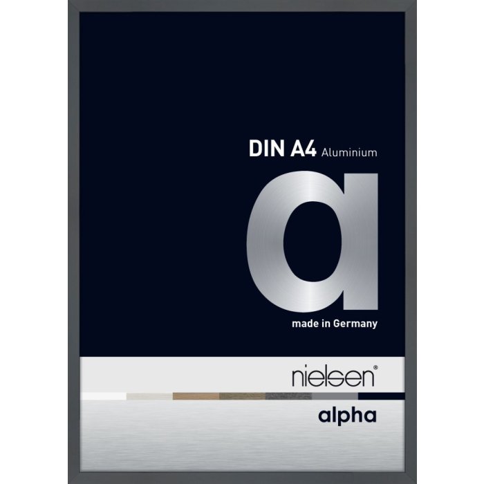 Hliníkový obrazový rám Nielsen Alpha TCSC 21x30 cm tmavě šedý lesklý