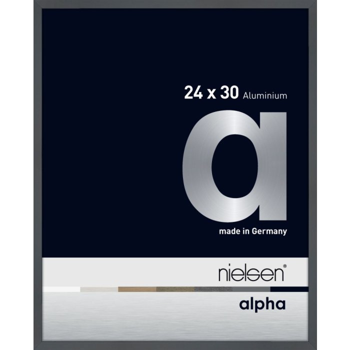 Hliníkový obrazový rám Nielsen Alpha TCSC 24x30 cm tmavě šedý lesklý