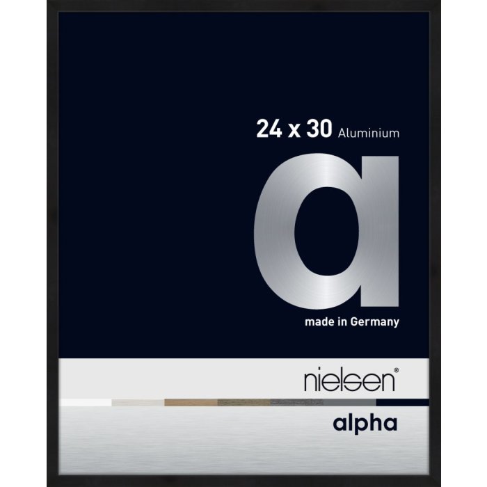 Hliníkový obrazový rám Nielsen Alpha TCSC 24x30 cm eloxovaný černý matný