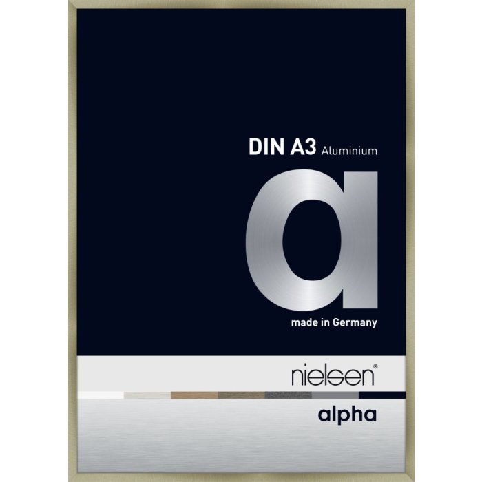 Hliníkový obrazový rám Nielsen Alpha TCSC 30x42 cm z broušené nerezové oceli