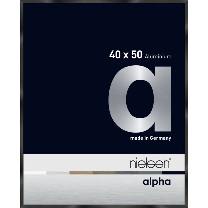 Hliníkový obrazový rám Nielsen Alpha TCSC 40x50 cm eloxovaný černý lesklý
