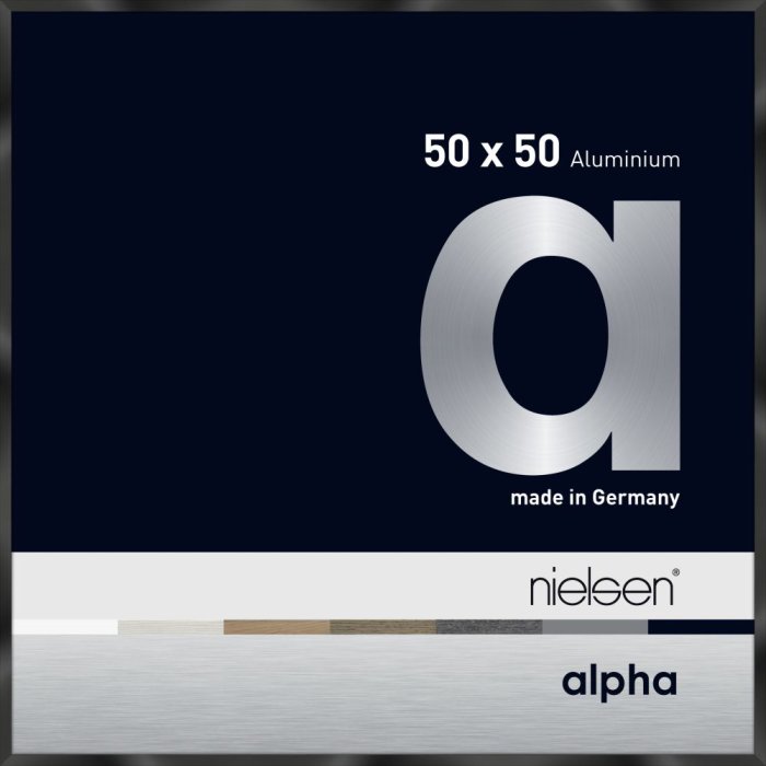 Hliníkový obrazový rám Nielsen Alpha TCSC 50x50 cm eloxovaný černý lesklý