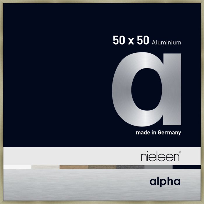 Hliníkový rám na obrazy Nielsen Alpha TCSC 50x50 cm, kartáčovaná nerezová ocel