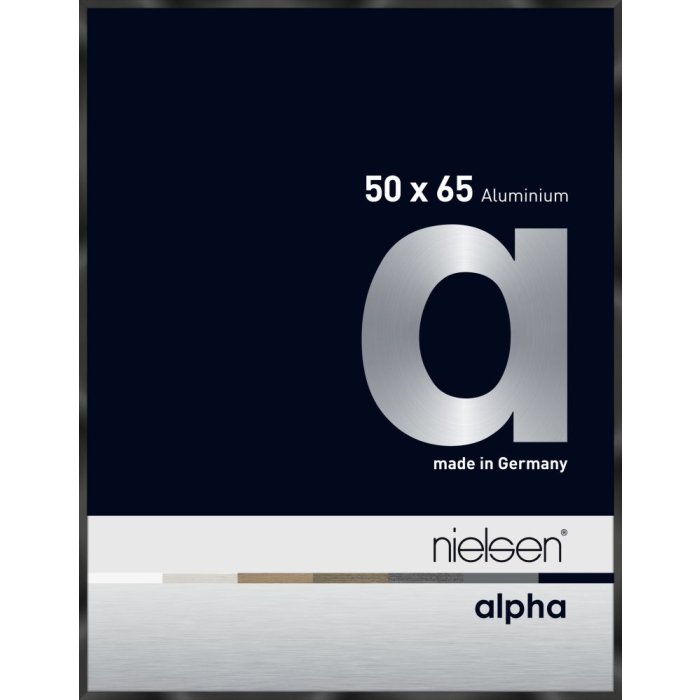 Hliníkový obrazový rám Nielsen Alpha TCSC 50x65 cm eloxovaný černý lesklý
