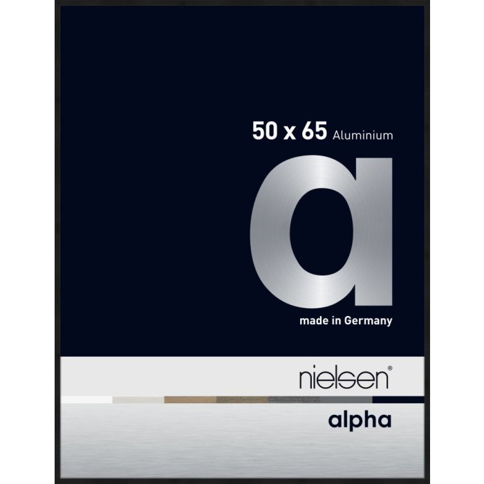 Hliníkový obrazový rám Nielsen Alpha TCSC 50x65 cm eloxovaný černý matný