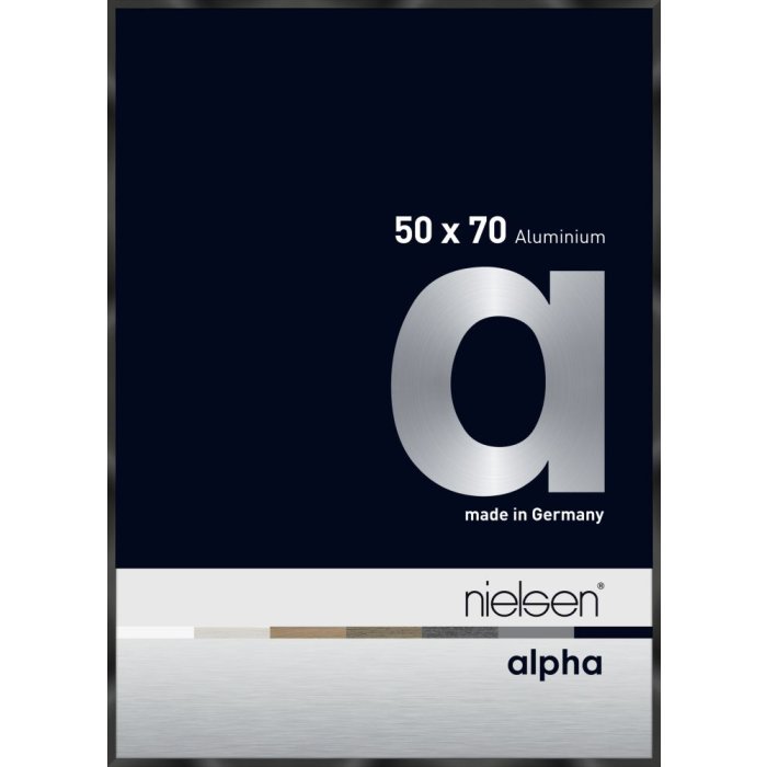Hliníkový obrazový rám Nielsen Alpha TCSC 50x70 cm eloxovaný černý lesklý