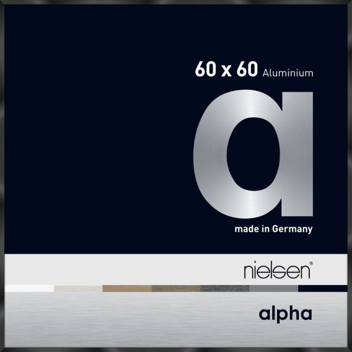 Hliníkový obrazový rám Nielsen Alpha TCSC 60x60 cm eloxovaný černý lesklý