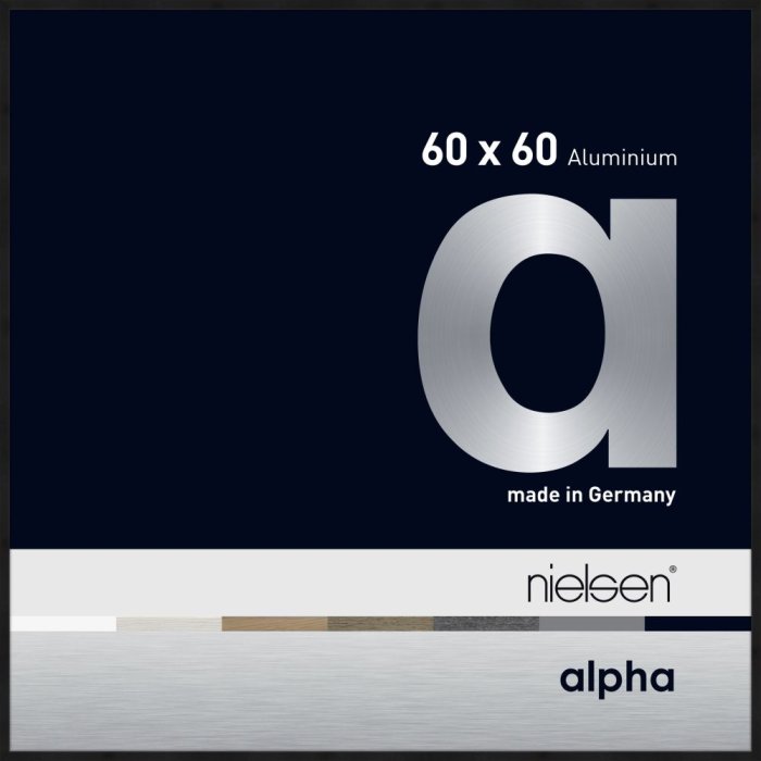 Hliníkový obrazový rám Nielsen Alpha TCSC 60x60 cm eloxovaný černý matný