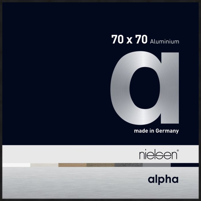 Hliníkový obrazový rám Nielsen Alpha TCSC 70x70 cm eloxovaný černý matný