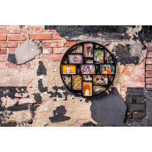 Henzo Fotogalerie Disk 9 fotografií 10x15 cm černá (56x56 cm)
