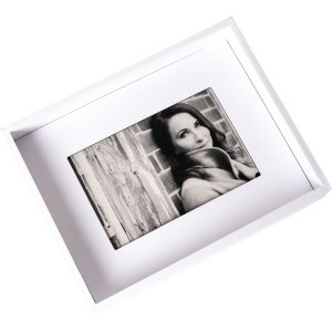 Passepartout rám na fotografie 10x15 cm bílý