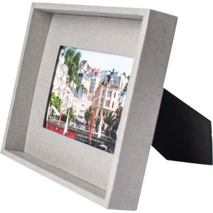 Passepartout rám na fotografie 10x15 cm šedý