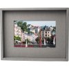 Passepartout rám na fotografie 10x15 cm šedý