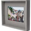 Passepartout rám na fotografie 10x15 cm šedý