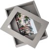 Passepartout rám na fotografie 10x15 cm šedý