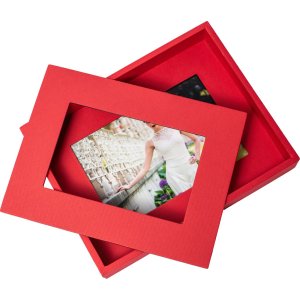 Passepartout rámeček na fotografie 10x15 cm červený