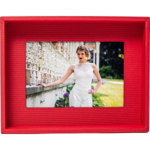 Passepartout rámeček na fotografie 10x15 cm červený