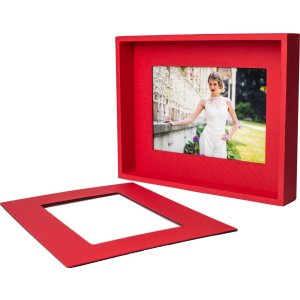 Passepartout rámeček na fotografie 10x15 cm červený