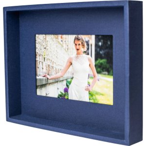 Passepartout rám na fotografie 10x15 cm modrý