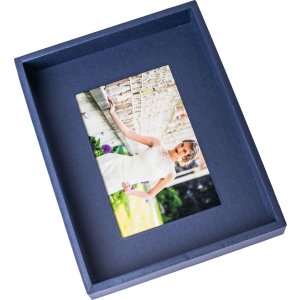 Passepartout rám na fotografie 10x15 cm modrý