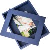 Passepartout rám na fotografie 10x15 cm modrý