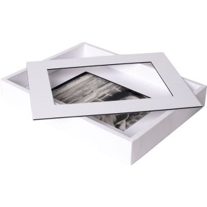 Passepartout rám na fotografie 13x18 cm bílý
