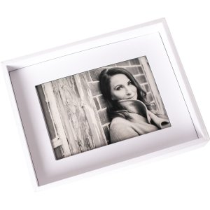Passepartout rám na fotografie 13x18 cm bílý