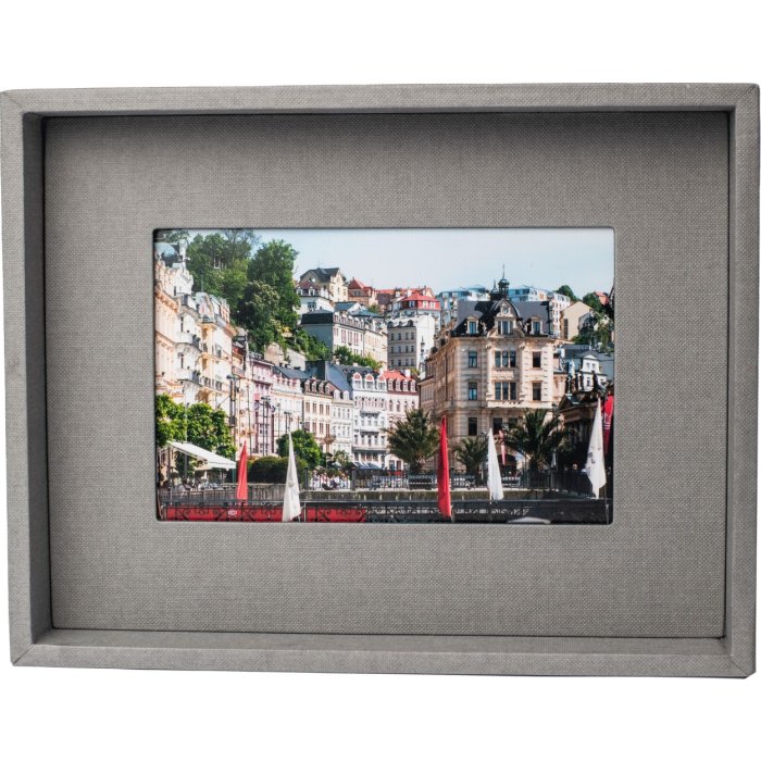 Passepartout rám na fotografie 13x18 cm šedý