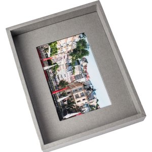 Passepartout rám na fotografie 13x18 cm šedý