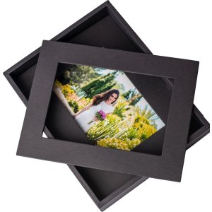 HNFD Passepartout rám na fotografie 13x18 cm černý
