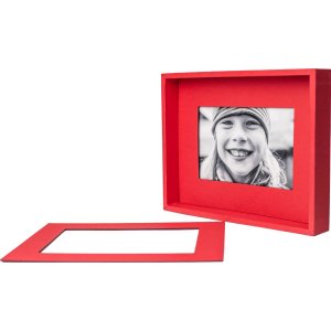 HNFD Passepartout rám na fotografie 13x18 cm červený