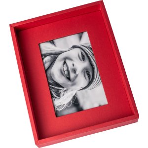 HNFD Passepartout rám na fotografie 13x18 cm červený