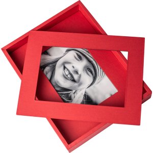 HNFD Passepartout rám na fotografie 13x18 cm červený