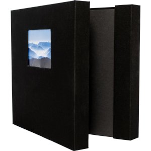 HNFD fotoalbum Lona černé plátno 1000 fotografií 34,5x33 cm 168 černých stran