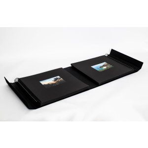 HNFD fotoalbum Lona černé plátno 1000 fotografií 34,5x33 cm 168 černých stran