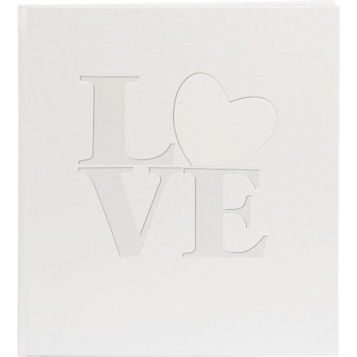 Zlatá kniha návštěvní kniha White Love 23x25 cm 176 stran