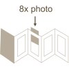 Deknudt lněné leporelo 8 fotografií 15x20 cm šedé passe-partout leporelo