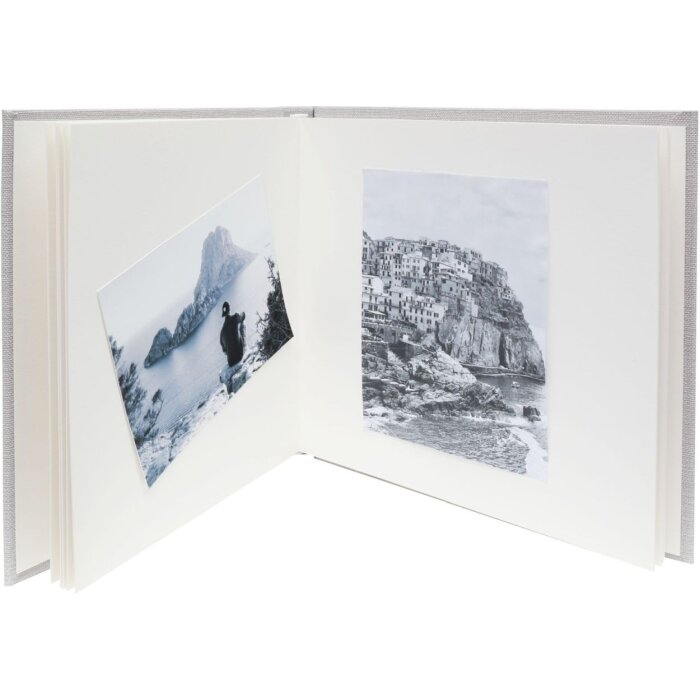 Deknudt lněné fotoalbum A66DF7 šedé 20x20 cm 20 bílých stran