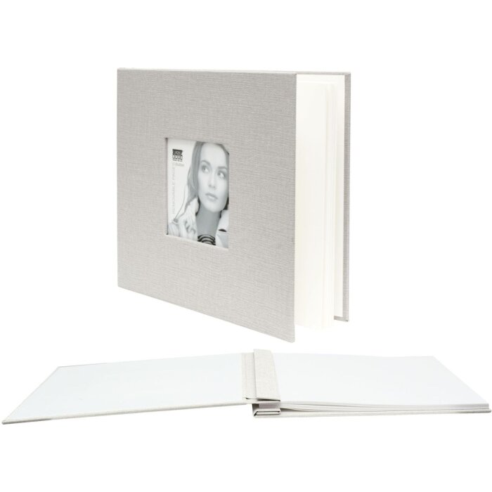 Šroubovací album Deknudt A66DH740SI plátěný obal šedý 20x20 cm
