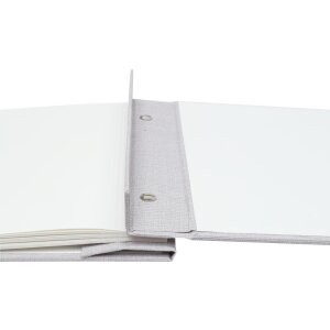Šroubovací album Deknudt A66DH740SI plátěný obal šedý 30x30 cm 20 bílých stran