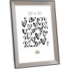 Plastový rám S45FD2 stříbrný 30x40 cm antireflexní sklo