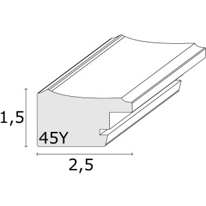 Dřevěný rám S45YA1 zlatý 20x20 cm antireflexní sklo