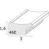 Dřevěný rám S46E stříbrný okraj 15x15 cm šedé antireflexní sklo