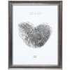 Dřevěný rám S46E stříbrný okraj 30x30 cm šedé antireflexní sklo