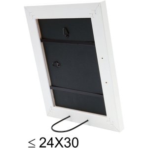 Dřevěný rám S46E stříbrný okraj 15x20 cm bílé antireflexní sklo